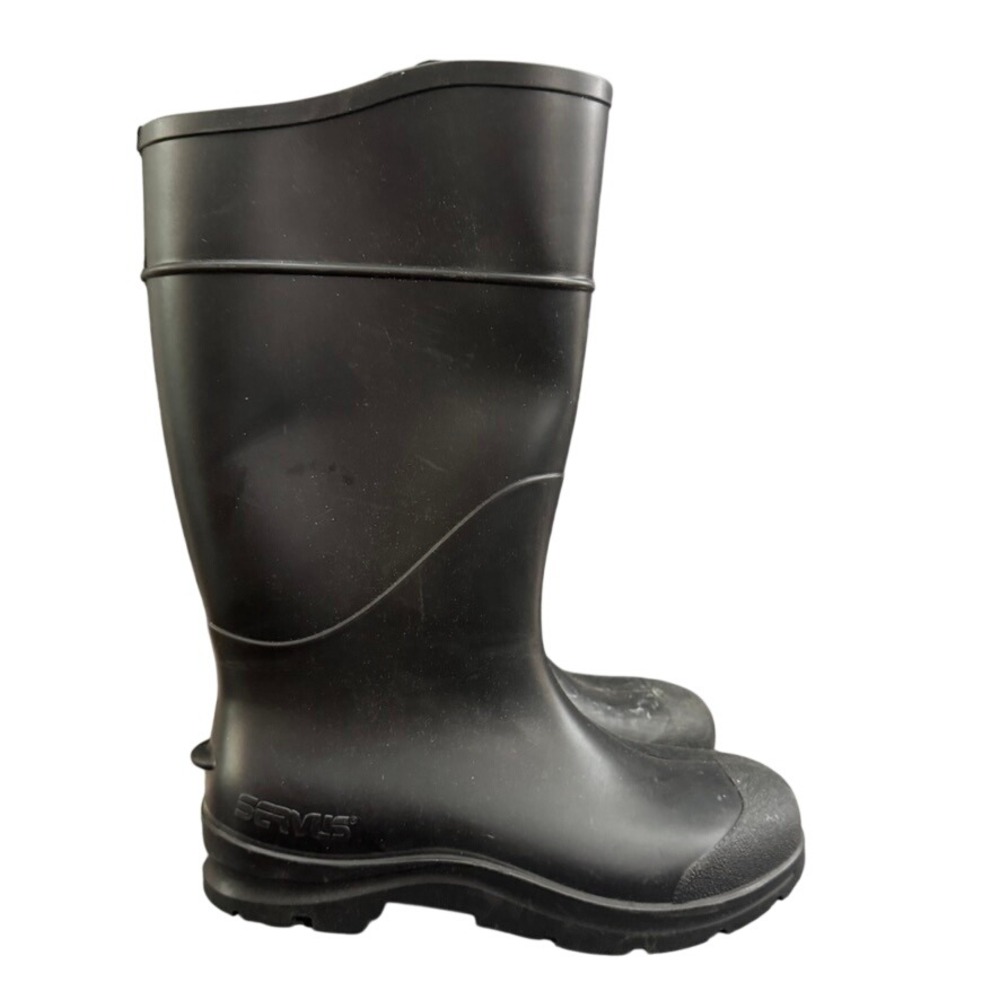 Servus Black Rubber Rain Boots Mens 8 Waterproof Knee High Work Boots USA Made